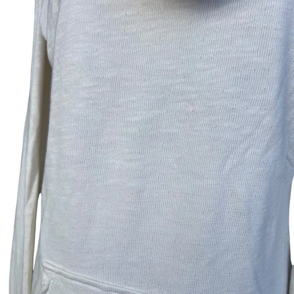 Able Clothing Artsy Cream Thermal Orange Black Tie Dye Cowl Neck Top Size Small - Picture 8 of 11